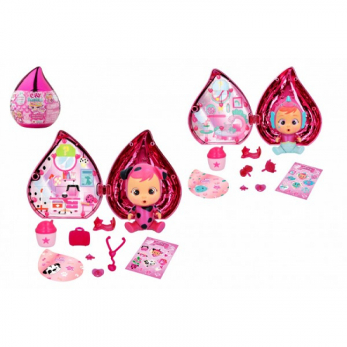 Obrázek CRY BABIES Magické slzy Růžová edice plast panenka s domečkem a doplňky v slze 12x14cm