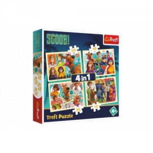 Puzzle 4v1 Scooby Doo/Scoob! Movie 28,5x20,5cm v krabici 28x28x6cm - Cena : 236,- K s dph 