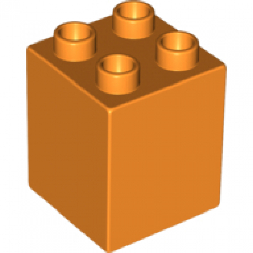 LEGO DUPLO - Kostika 2x2x2, Svtle oranov - Cena : 6,- K s dph 