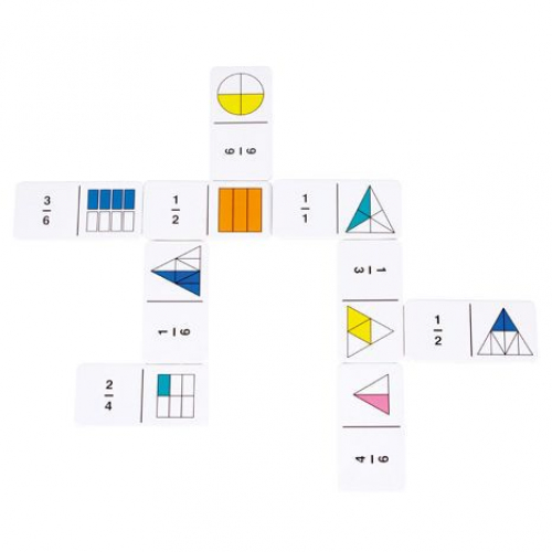 Obrázek Domino - barevné zlomky
