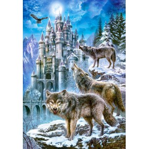 Obrázek Puzzle 1500 dílků - vlci u zámku