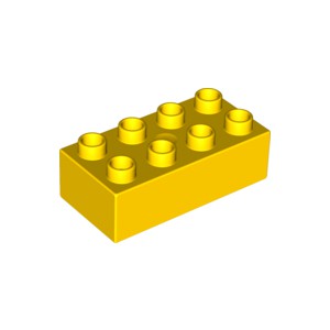 LEGO DUPLO - Kostika 2x4, lut - Cena : 14,- K s dph 