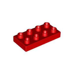 LEGO DUPLO - 2x4 podloka, erven - Cena : 18,- K s dph 