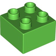 LEGO DUPLO - Kostika 2x2, Zelen - Cena : 6,- K s dph 