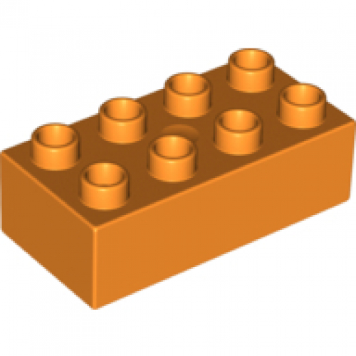 LEGO DUPLO - Kostika 2x4, Oranov - Cena : 18,- K s dph 
