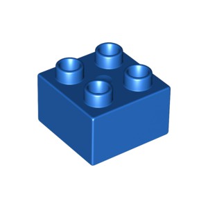 LEGO DUPLO - Kostika 2x2, Modr - Cena : 9,- K s dph 