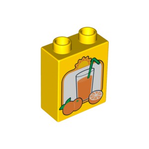 LEGO DUPLO - Kostika 1x2x2 Dekorace Dus, lut - Cena : 14,- K s dph 