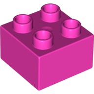 LEGO DUPLO - Kostika 2x2, Rov - Cena : 10,- K s dph 