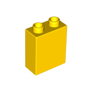 LEGO DUPLO - Kostika 1x2x2, lut - Cena : 14,- K s dph 