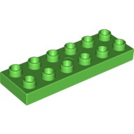 LEGO DUPLO - Podloka 2x6, Zelen - Cena : 29,- K s dph 