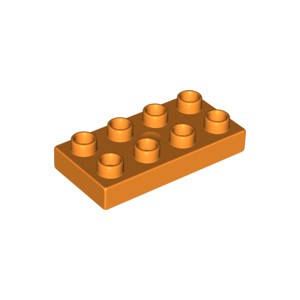 LEGO DUPLO - Podloka 2x4, Oranov - Cena : 16,- K s dph 