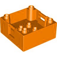 LEGO DUPLO - Kostika 4x4x1.5, Oranov - Cena : 19,- K s dph 