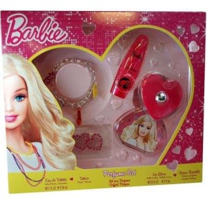 Mattel Barbie - EDT 50 ml, lesk na rty 9 ml, nramek, tetovn - Cena : 69,- K s dph 