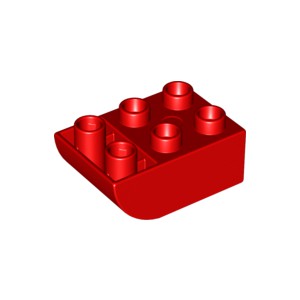 LEGO DUPLO - Kostika 2x3 Obrcen Oblouk, erven - Cena : 19,- K s dph 