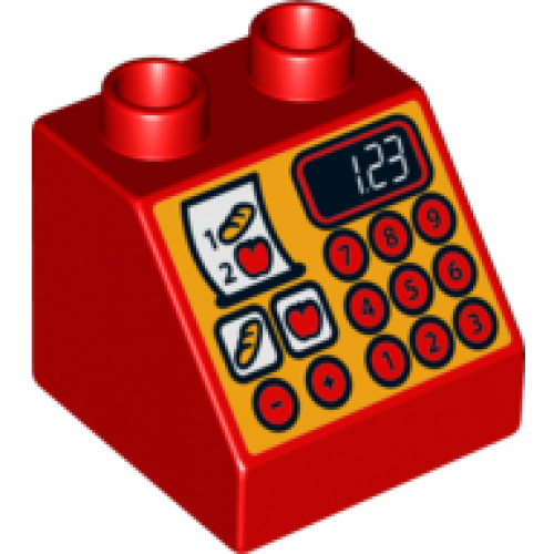 LEGO DUPLO - Stka 2x2x1 1/2 . 5, erven - Cena : 39,- K s dph 