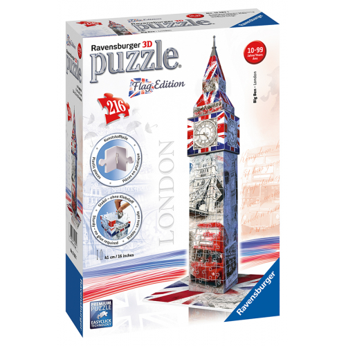 Puzzle 3D - Big Ben Vlajkov edice 216 dlk - Cena : 439,- K s dph 