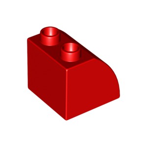 LEGO DUPLO - Kostika 2x2x1.5 vnj oblouk, erven - Cena : 5,- K s dph 