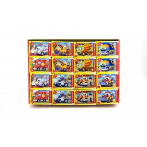 Puzzle Minipuzzle Auta 54 dlk - 8 druh - Cena : 38,- K s dph 