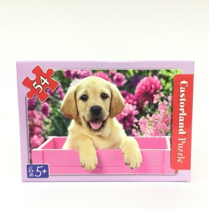 Minipuzzle 54 dlk Koky a pejsci - Labrador v rov krabice - Cena : 48,- K s dph 