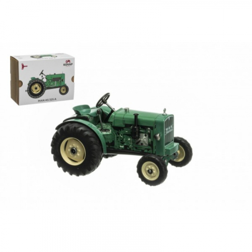 Obrzek Traktor MAN AS 325A zelen na klek kov 1:25 v krabici Kovap