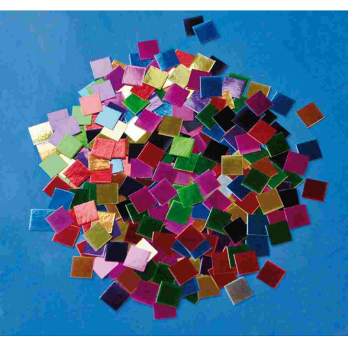Obrázek Papírová mozaika- metalické lesklé čtverečky- maxi balení- 10 000 ks, 1x1 cm
