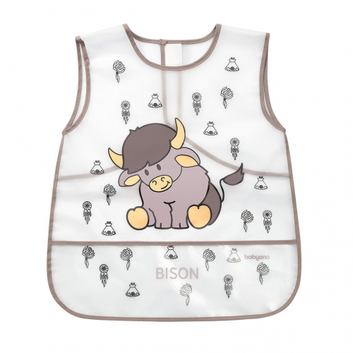 Obrázek Omyvatelný bryndák - zástěra 38x45 cm Baby Ono bizon