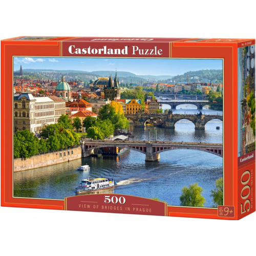 Obrázek Puzzle 500 dílků- Výhled na mosty Prahy