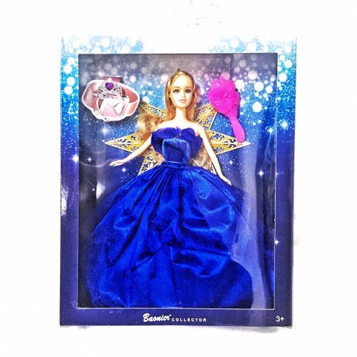 Panenka Princezna v atech 29 cm s doplky - modr - Cena : 141,- K s dph 