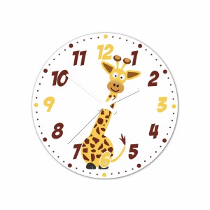 Obrázek Nástěnné hodiny Veslá zvířátka Žirafa 30cm