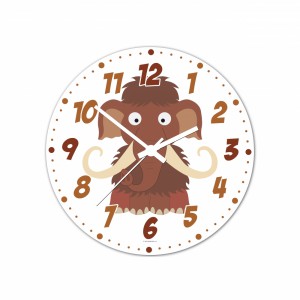 Obrázek Nástěnné hodiny Veselá zvířátka - Mamut 30cm