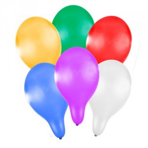 Nafukovací balónky metalické 27cm - 6 ks - Cena : 19,- Kč s dph 
