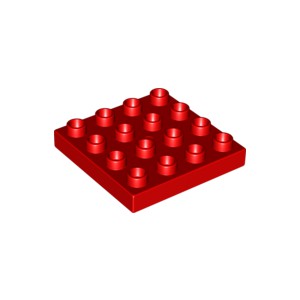LEGO DUPLO - Podloka 4x4, Svtle erven - Cena : 30,- K s dph 