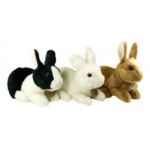 Obrázek plyšový králík sedící, 3 druhy, 23 cm