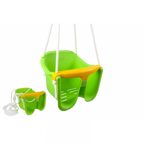 Obrázek Houpačka Baby zelená plast 33x30x28cm nosnost 25kg v síťce 12m+