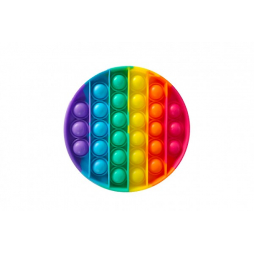 Bubble pops - Praskajc bubliny silikon antistresov spol. hra kruh duha 12cm v sku - Cena : 114,- K s dph 