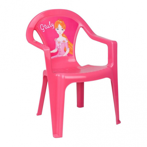 Obrázek Dětský zahradní nábytek - Plastová židle růžová Giuly