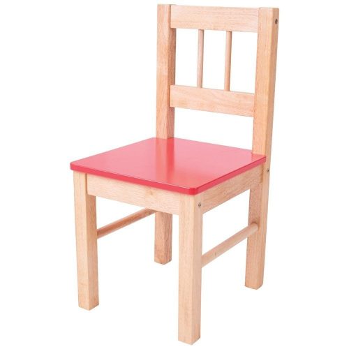 Obrázek Bigjigs Toys Dřevěná židle červená