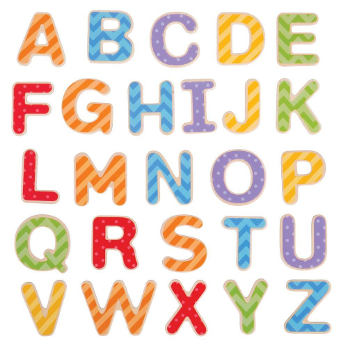 Obrázek Bigjigs Toys Magnetická barevná abeceda (velká písmena)