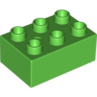 LEGO DUPLO - Kostika 2x3, Zelen - Cena : 8,- K s dph 
