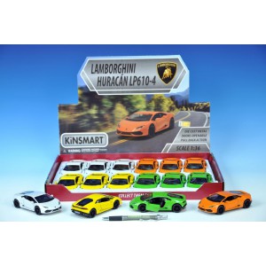 Auto Kinsmart Lamborghini Huracan kov 13cm  - 4 barvy - Cena : 87,- K s dph 