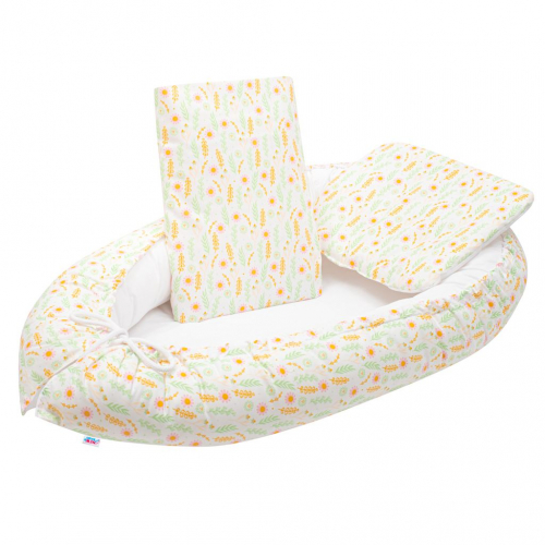 Obrázek Luxusní hnízdečko s peřinkami pro miminko New Baby Harmony bílé