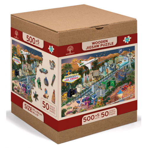 Obrázek Dřevěné puzzle - Vítejte v Las Vegas L 505 dílků