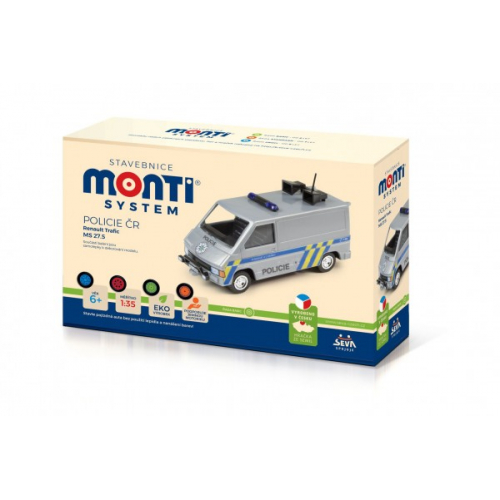 Obrzek Stavebnice Monti System MS 27,5 Policie R Renault Trafic 1:35 v krabici 22x15x6cm