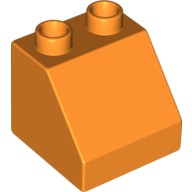 LEGO DUPLO - Stka 2x2x1 1/2, Svtle oranov - Cena : 10,- K s dph 