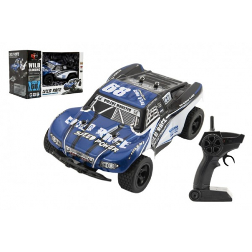 Auto RC buggy plast 22cm 24MHz na baterie + dobjec pack modr v krabici 31x20x17cm - Cena : 459,- K s dph 