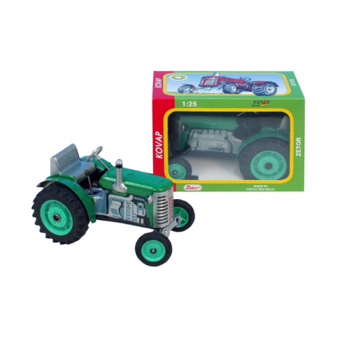 Obrzek Traktor Zetor zelen na klek kov 14cm 1:25  Kovap