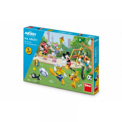 Obrázek Mickey a kamarádi na hřišti 2v1 dětské společenské hry v krabici 33,5x23x3,5cm