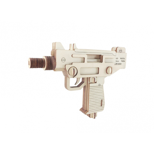 Obrázek Woodcraft Dřevěné 3D puzzle Pistole UZI