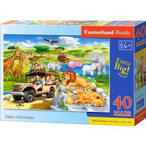 Puzzle Castorland MAXI 40 dlk - Dobrodrustv na Safari - Cena : 159,- K s dph 