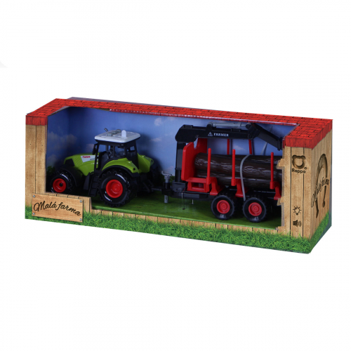 Obrázek Traktor plastový se zvukem a světlem s vlečkou a chapadlem